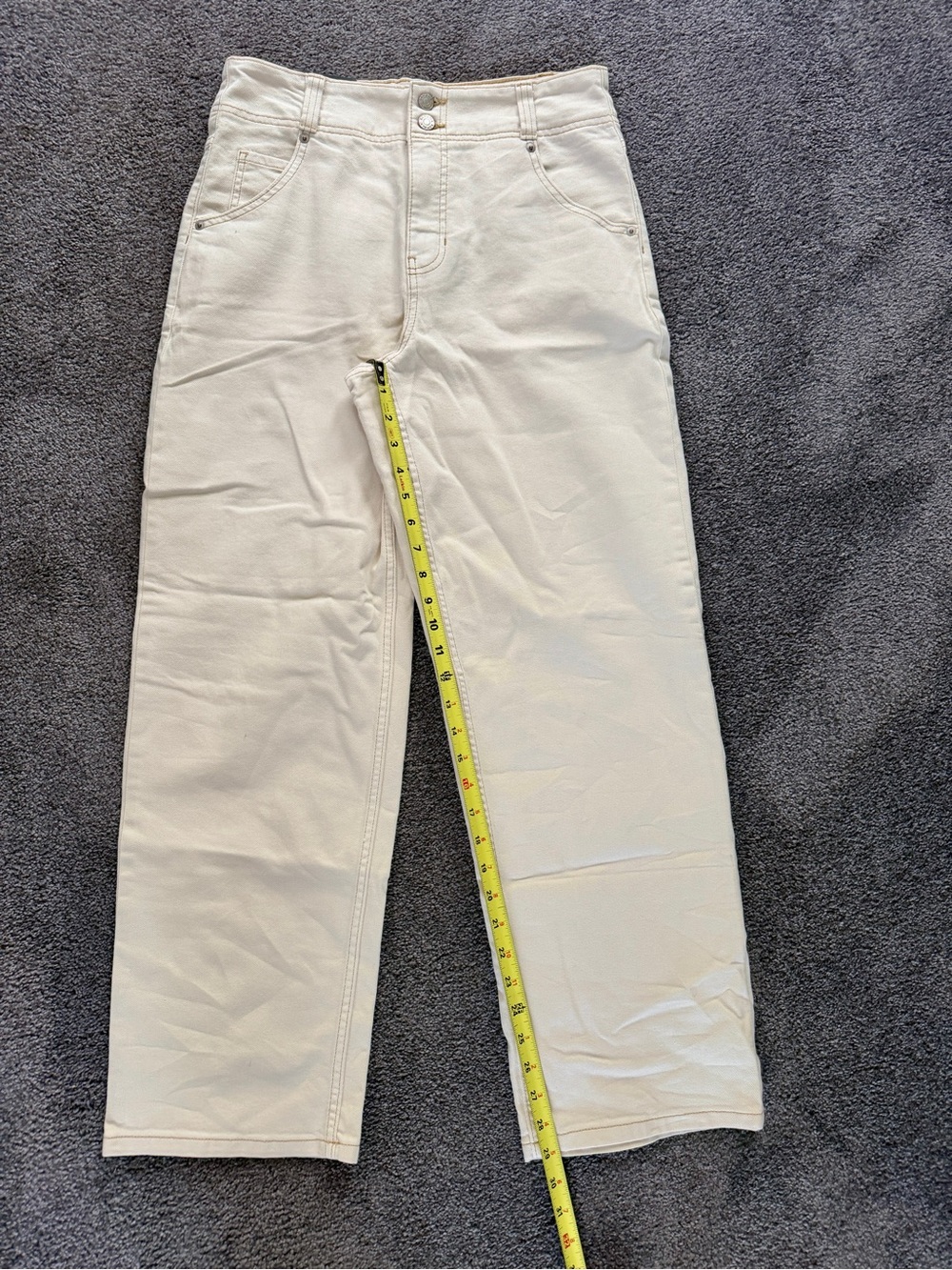 Cream Banana Republic NWT High-Waist Straight Leg Jeans